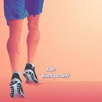 Legs of a marathon runner background vector