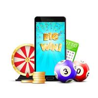 Lottery mobile app design  vector