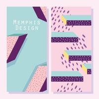 Abstract shapes. 80s Memphis geometric style covers vector