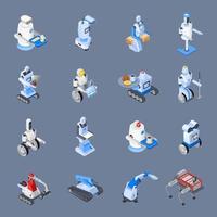 Robot Isometric Professions vector