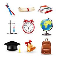 School elements set vector