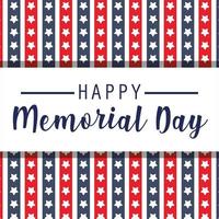 Red and blue stars background of Memorial Day vector