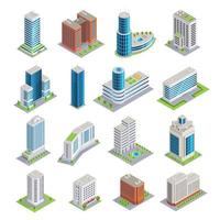 Isometric Building Set vector