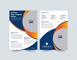 Modern Blue and Orange Flyer Template vector