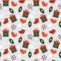 Hand drawn christmas pattern vector