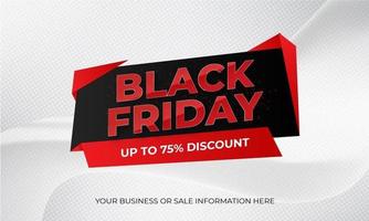 Black friday Sale banner with discount vector