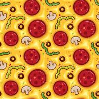 Pizza topping pattern vector