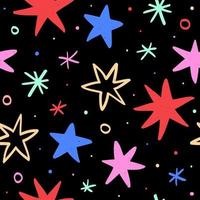 Christmas pattern with stars vector