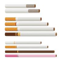 Set of realistic cigarettes vector