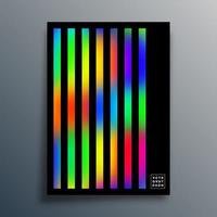Gradient texture template with linear design on black vector