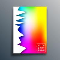 Jagged colorful gradient design for flyer, poster, brochure vector