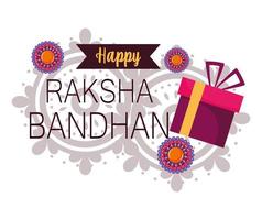 diseño de cartel feliz raksha bandhan vector