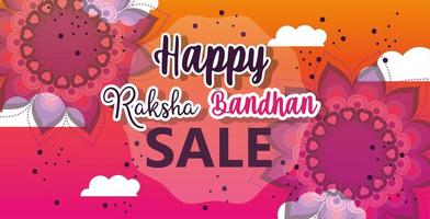 Raksha Bandhan mega sale poster vector