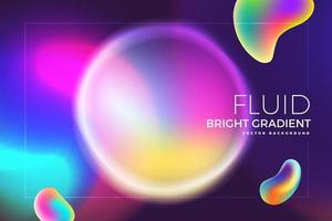 Holographic fluid bright gradient design vector