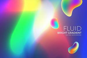 Holographic fluid bright gradient design vector