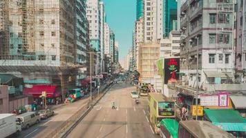 trânsito de rua em hong kong timelapse video
