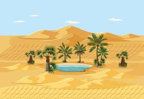 Desert Landscape with Nature Tree Elements vector