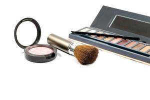 Makeup brush and powder photo