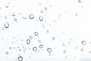 Water droplets on white background photo