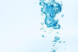 Bubbles in blue water background photo