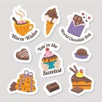 World Chocolate Day Stickers vector