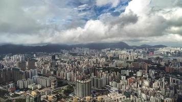 vista aérea dos arranha-céus da cidade de hong kong. fullhd timelapse - agosto de 2016, hong kong video