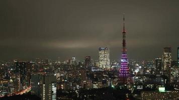 timelapse della torre di tokyo video