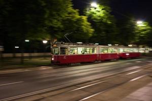 Tram at night photo