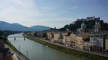 Salzburg city panorama photo