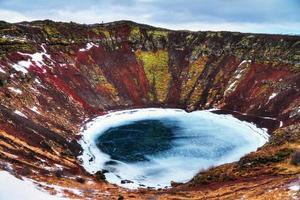 lago del cráter kerid islandia