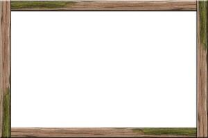 Wood frame on white background photo