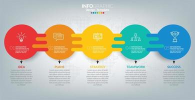 infografías para negocios con concepto de éxito vector