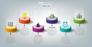 Infographics for business with success concept vector