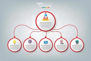 Infographic template and icons. Business concept with processes. vector