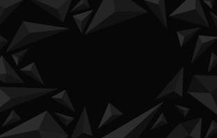 Abstract polygonal shape black background vector