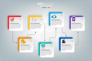 Infographic template and icons. Business concept with processes. vector