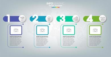 Infographic template and icons. Business concept with processes. vector