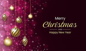 Merry Christmas with luxurious and sparkling background