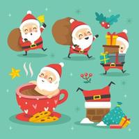Cute Christmas Santa Collection vector