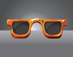 gafas de sol color naranja vector