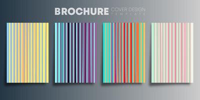 Set of colorful vertical lines gradient covers vector