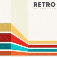 Linear background with retro texture and colored stripes vector