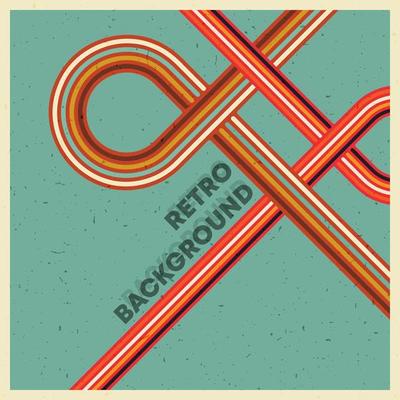 Retro grunge texture background with vintage colorful stripes.