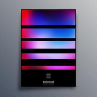 Poster with colorful gradient lines template