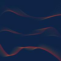 Digital wave of particles flow vector