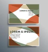 Abstract design background template for business card vector