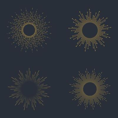 Gold sunburst icons