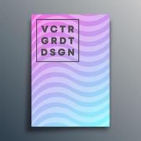 Cover template with wavy lines