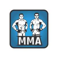 Two MMA fighters standing design vector