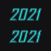 Icono de año nuevo 2021 vector